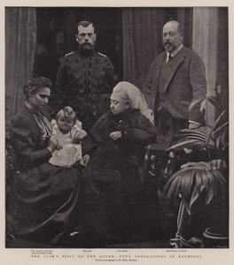 Der Besuch des Zaren bei der Königin, vier Generationen in Balmoral von English Photographer