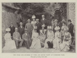 Der Herzog und die Herzogin von York und Hausgesellschaft im Ugbrooke Park