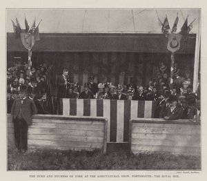 Der Herzog und die Herzogin von York auf der Landwirtschaftsausstellung in Portsmouth, die königliche Loge