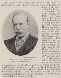 Der Earl of Clarendon, neuer Lord Chamberlain von English Photographer