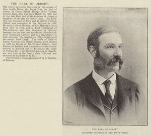 Der Earl of Jersey, Ernannter Gouverneur von New South Wales von English Photographer