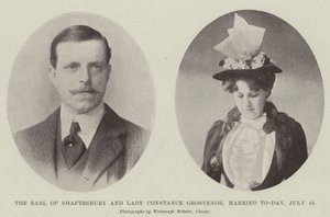 Der Earl of Shaftesbury und Lady Constance Grosvenor, heute verheiratet, 15. Juli von English Photographer