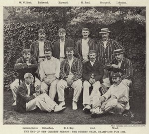 Das Ende der Cricket-Saison, das Surrey-Team, Meister von 1895 von English Photographer