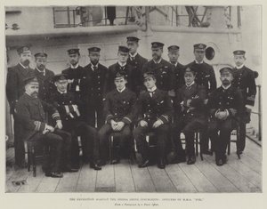 Die Expedition gegen die Aufständischen in Sierra Leone, Offiziere der HMS Fox von English Photographer