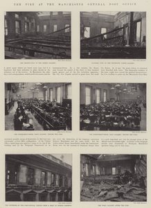 Das Feuer im Generalpostamt von Manchester von English Photographer