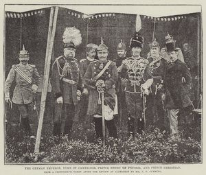 Der deutsche Kaiser, Herzog von Cambridge, Prinz Heinrich von Preußen und Prinz Christian