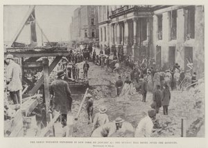 Die große Dynamitexplosion in New York am 27. Januar, das Murray Hill Hotel nach dem Unfall