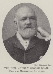 Der ehrenwerte Andrew George Blair, kanadischer Eisenbahnminister von English Photographer