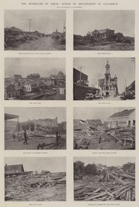 Der Hurrikan in Texas, Szenen der Verwüstung in Galveston von English Photographer
