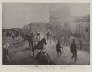 Der Kaiser im Heiligen Land, der Gottesdienst auf dem Ölberg von English Photographer