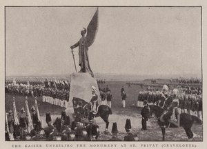 Der Kaiser enthüllt das Denkmal in St. Privat, Gravelotte