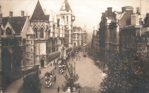 Die Gerichtsgebäude, Fleet Street von English Photographer