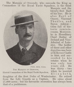 Der Marquis von Ormonde, gewählter Kommodore des Royal Yacht Squadron von English Photographer
