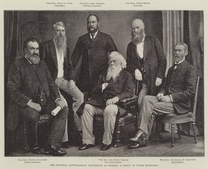 Die National-Australische Konvention in Sydney, eine Gruppe von Premierministern von English Photographer