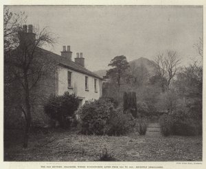 Das alte Pfarrhaus, Grasmere, wo Wordsworth von 1811 bis 1813 lebte, kürzlich abgerissen von English Photographer