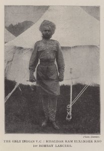 Der einzige indische VC, Risaldar Ram Elxander Rao, 1. Bombay Lancers