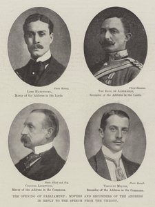 Die Eröffnung des Parlaments, Antragsteller und Unterstützer der Antwort auf die Thronrede