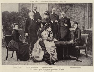 Die Familie Orleans besucht von Königin Isabella von Spanien