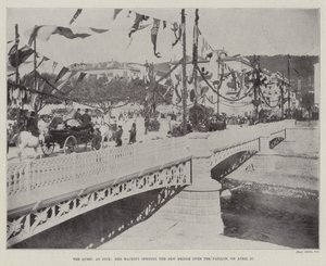 Die Königin in Nizza, Ihre Majestät eröffnet die neue Brücke über den Paillon am 27. April von English Photographer