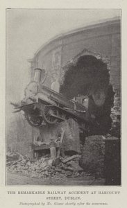 Der bemerkenswerte Eisenbahnunfall in der Harcourt Street, Dublin von English Photographer