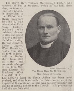 Der rechte Reverend W. M. Carter, neuer Bischof von Pretoria