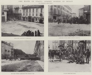Die Unruhen in Italien, Straßenszenen in Mailand von English Photographer