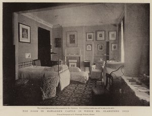 Das Zimmer im Hawarden Castle, in dem Mr. Gladstone starb