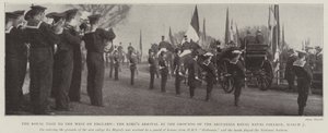 Der königliche Besuch im Westen Englands, die Ankunft des Königs auf dem Gelände des Britannia Royal Naval College, 7. März von English Photographer