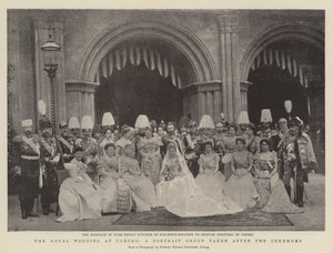 Die königliche Hochzeit in Coburg, eine Porträtgruppe nach der Zeremonie von English Photographer