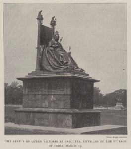 Die Statue von Königin Victoria in Kalkutta, enthüllt vom Vizekönig von Indien, 19. März von English Photographer