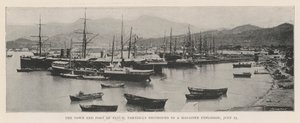 Die Stadt und der Hafen von Batum, teilweise durch eine Magazinexplosion zerstört, 25. Juli von English Photographer