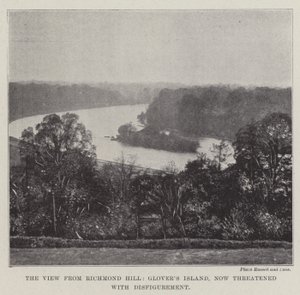Die Aussicht vom Richmond Hill, Glovers Island, jetzt von Verunstaltung bedroht von English Photographer