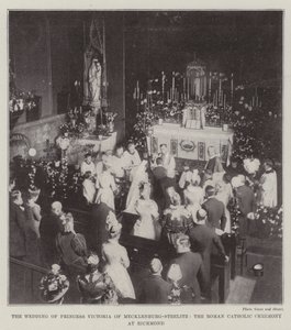 Die Hochzeit von Prinzessin Victoria von Mecklenburg-Strelitz, die römisch-katholische Zeremonie in Richmond von English Photographer