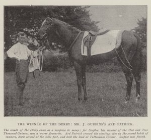 Der Gewinner des Derbys, Mr. J. Gubbinss Ard Patrick von English Photographer