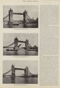 Der Bau der Tower Bridge, London von English Photographer