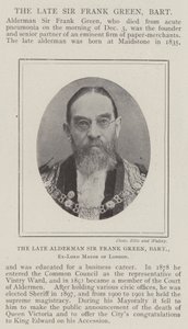 Der verstorbene Alderman Sir Frank Green, Baronet, ehemaliger Lord Mayor von London von English Photographer