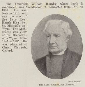 Der verstorbene Archidiakon Hornby