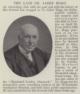 Der verstorbene Dr. Jabez Hogg von English Photographer
