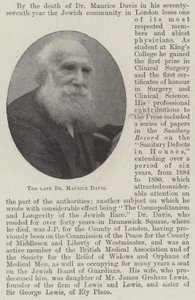 Der verstorbene Dr. Maurice Davis von English Photographer