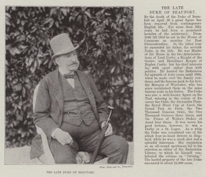 Der verstorbene Herzog von Beaufort von English Photographer