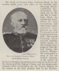 Der verstorbene General Cockburn Hood, Veteran des Indischen Aufstands von English Photographer