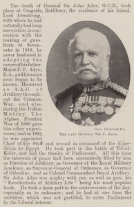 Der verstorbene General Sir J Adye von English Photographer