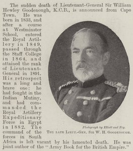 Der verstorbene Generalleutnant Sir W. H. Goodenough