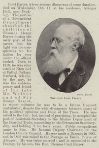 Der verstorbene Lord Farrer von English Photographer