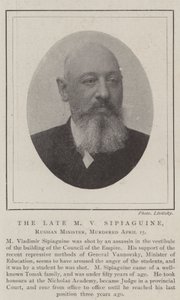 Der verstorbene M. V. Sipiaguine, russischer Minister, ermordet am 15. April von English Photographer