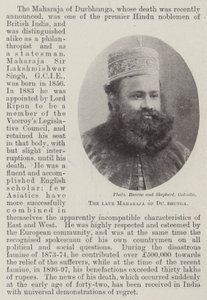 Der verstorbene Maharaja von Durbhunga von English Photographer