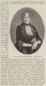 Die verstorbene Maria, Marchioness von Ailesbury von English Photographer