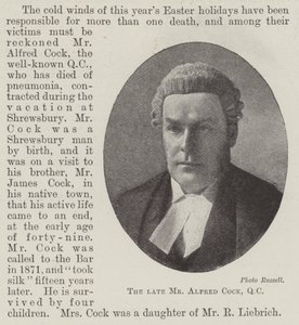 Der verstorbene Herr Alfred Cock, QC von English Photographer