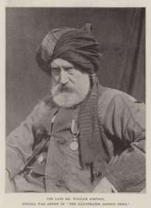 Der verstorbene Mr. William Simpson, Sonderkriegsberichterstatter der Illustrated London News von English Photographer