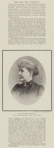 Die verstorbene Mrs. Harrison, Ehefrau des Präsidenten der Vereinigten Staaten von English Photographer